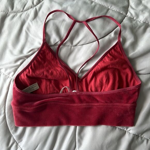 Anthropologie • Floreat raspberry velvet bralette - Picture 3 of 4